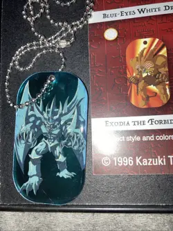Yugioh 1996 Obelisk the Tormentor Dog Tag With Poster - Image 2