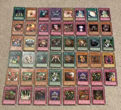 Yugioh Card Lot of 47 Played Condition Unlimited Yu-Gi-Oh! CRV, FET, SOD, SD1 - Image 1