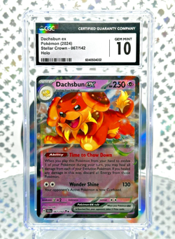 CGC 10 Dachsbun EX 067/142 Stellar Crown Full Art Double Rare Pokemon Card - Image 1