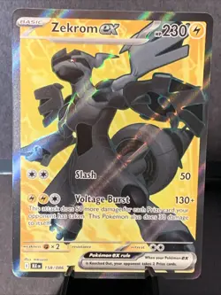 Pokemon TCG Zekrom EX 158/086 Black Bolt Full Art Card NM/M - Image 1