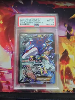 PSA 8 Pokemon Team Aqua's Kyogre EX Card Japanese 1ST Edition 006/034 - Image 1