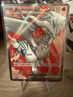 Pokemon TCG Reshiram EX Card HP 230 Blazing Burst Slash 158/086 - Image 1