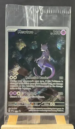 MEWTWO SVP 052 Scarlet Violet 151 Promo Illustration Rare Pokemon Card SEALED - Image 2