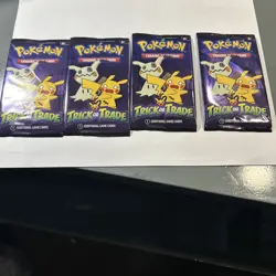 Lot 4 Pokemon TCG Trick or Trade Booster Sealed Packs 2023 Halloween -- 12 Cards - Image 1