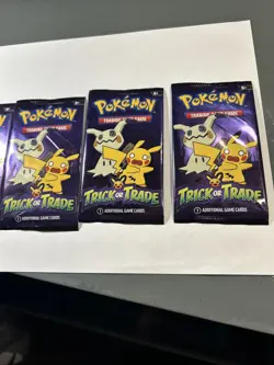 Lot 4 Pokemon TCG Trick or Trade Booster Sealed Packs 2023 Halloween -- 12 Cards - Image 2
