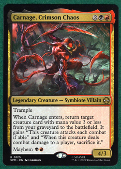 Carnage, Crimson Chaos - Marvel's Spider-Man SPM #125 - Magic MTG Card - Image 1