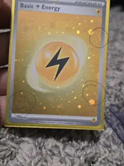 Holo Lightning Energy HD Swirl Galaxy Cosmo Foil Pokemon Card S&V 151 SVE 004 - Image 4