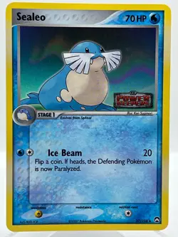 Sealeo 37/108 EX Power Keepers Reverse Holo Stamped Vintage Pokemon TCG Card - Image 1