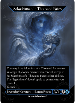 Sakashima of a Thousand Faces - Full Art Altered Art Custom Proxy Cards - Image 1