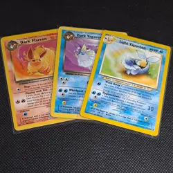 Dark Flareon / Dark Vaporeon / Light Vaporeon | Vintage Card Lot | Pokemon LP MP - Image 1