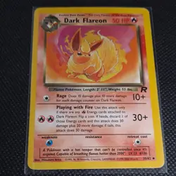 Dark Flareon / Dark Vaporeon / Light Vaporeon | Vintage Card Lot | Pokemon LP MP - Image 2