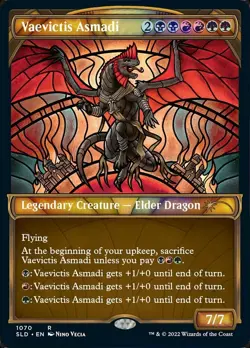 NM-Mint, English MTG Foil Vaevictis Asmadi - Stained Glass Secret Lair Drop Seri - Image 1