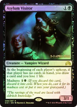 Asylum Visitor - Foil - Prerelease Promo Magic mtg Moderate Play, English Pre-Re - Image 1