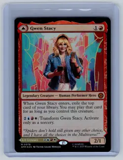 Gwen Stacy (FOIL) M Marvel's Spider-Man 78 NM MTG SPM Magic TCG MYTHIC - Image 1
