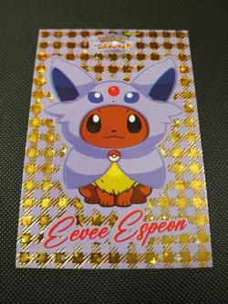 Pokemon Let's Go Eevee Database Peru Espeon Gold Hit Flannel Poncho US Seller - Image 1