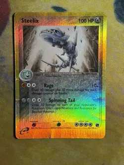 Steelix 23/100 Pokemon TCG 2003 EX Sandstorm Reverse Holo Foil Rare HP DMG - Image 2