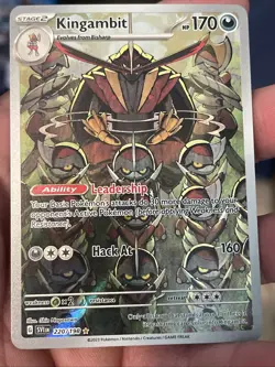 Pokemon TCG Kingambit 220/198 Sv01: Scarlet & Violet Base Nintendo 2023 NM - Image 1