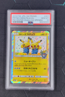 Pokemon Card Manzai Pikachu 407/SM-P Osaka PROMO Foil Rare 2019 Japanese PSA 10 - Image 1