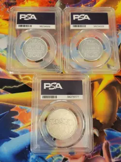 Pokemon Lugia Theme Deck & 2x Charizard World Championships Graded Coins - Image 2