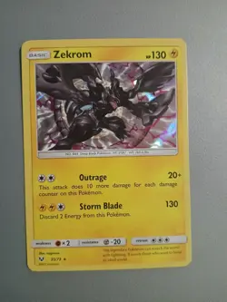 Pokemon TCG Zekrom Shining Legends 35/73 Holo Holo Rare NM - Image 1