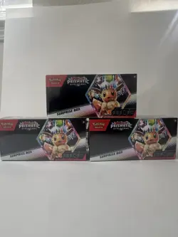 3x Pokemon Tcg Prismatic Evolutions SV Surprise Box Factory Sealed LOT OF 3 - Image 1
