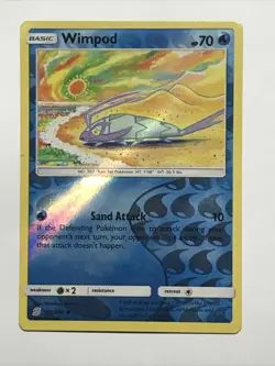 Pokemon Unified Minds Wimpod 50/236 Reverse Holo Common - Excellent Condition - Image 2