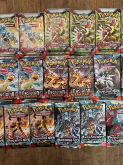 Pokemon TCG Scarlet & Violet Booster Pack Lot 24 Sealed Obsidian Flames P Rift - Image 3