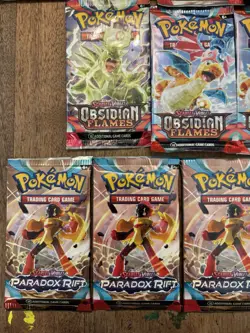 Pokemon TCG Scarlet & Violet Booster Pack Lot 24 Sealed Obsidian Flames P Rift - Image 5
