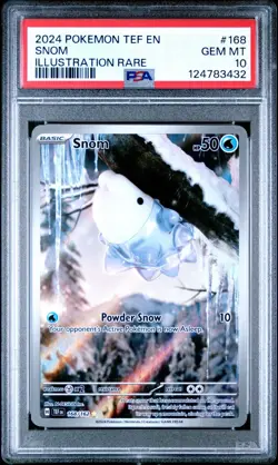 2024 POKEMON TEF EN-TEMPORAL FORCES 168 SNOM ILLUSTRATION RARE PSA 10 - Image 1