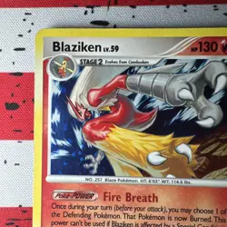 Blaziken 3/127 Platinum Holo 2009 Rare Pokemon Card Lp/mp - Image 3