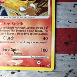 Blaziken 3/127 Platinum Holo 2009 Rare Pokemon Card Lp/mp - Image 5