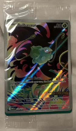 Pokemon Bulbasaur Illustration Rare 133/132 STAMPED Sealed Mega Evolution Card - Image 1