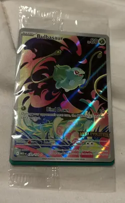 Pokemon Bulbasaur Illustration Rare 133/132 STAMPED Sealed Mega Evolution Card - Image 2