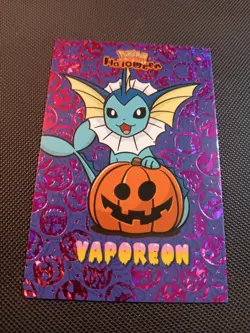 Pokemon 2025 Card Database Halloween Set Vaporeon Purple Holo Peru US Seller - Image 1