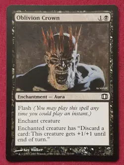 Magic The Gathering FUTURE SIGHT OBLIVION CROWN black card MTG - Image 1