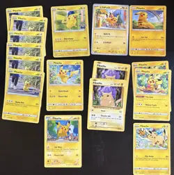 Pikachu Lot Pokemon Card TCG Evolutions Hidden Fates Cosmic Eclipse - Image 1