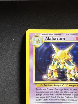 Pokemon TCG Alakazam Base Set Holo Card 1/102 Unlimited Holo Rare, LP Condition - Image 5