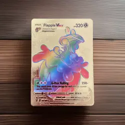 Pokemon Rainbow Flapple VMAX Gold Foil Fan Art Card - Image 1
