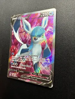Glaceon V (Full Art) 174/203 SWSH07: Evolving Skies Holo 2021 Pokemon Card LP/MP - Image 5