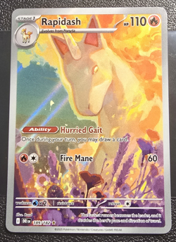 Rapidash 189/182 Illustration Rare Destined Rivals Pokemon Card Near Mint - Image 1