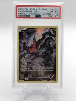 2016 Pokemon Darkrai Full Art Mythical Promo Holo XY PSA 8 Graded Trading Card - Image 1
