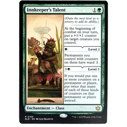 Innkeeper's Talent Bloomburrow Rare Green Enchantment Class M/NM MTG BLB TCG CCG - Image 1