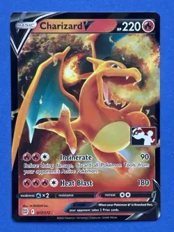 Charizard V 017/172 Holo Prize Pack Series 1 Stamped English Pokemon Card (LP) - Image 1