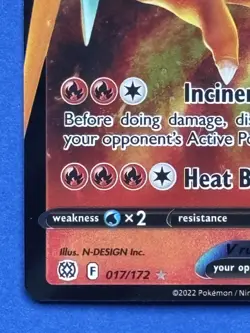 Charizard V 017/172 Holo Prize Pack Series 1 Stamped English Pokemon Card (LP) - Image 5