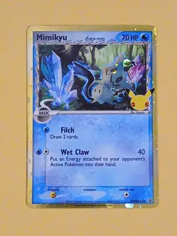 Pokemon Celebrations Sword & Shield Mimikyu Delta Species SWSH 136 Promo Card - Image 1