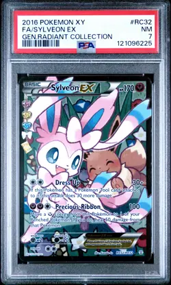 2016 POKEMON XY GENERATIONS RADIANT COLL #RC32 FULL ART/SYLVEON EX PSA 7 - Image 1