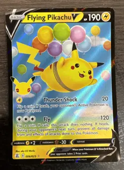 Pokemon TCG Celebrations Flying Pikachu V #006/025 Full Art Holo Card NM/ Mint - Image 1