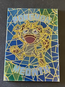 NON TCG Pokemon Elf Eif Origin Collection Acrylic Stained Glass Meowth W/ Film - Image 1