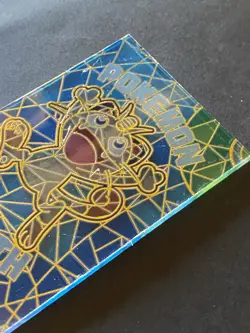 NON TCG Pokemon Elf Eif Origin Collection Acrylic Stained Glass Meowth W/ Film - Image 2