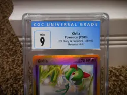 Kirlia cgc 9 MINT EX Ruby and Sapphire 35/109 REVERSE HOLO 2003 E-Reader psa ccg - Image 2